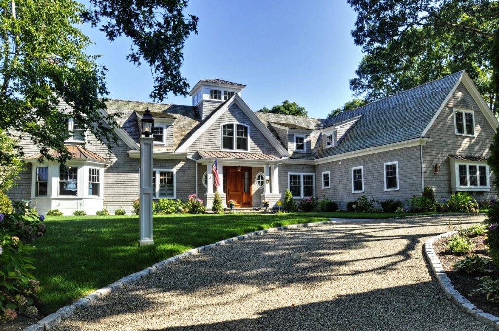 Front exterior view of major renovation of Cotuit house by Lagadinos Building and Design